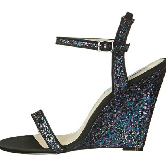 Sold 🛑Blue By Betsey Johnson Darci Glitter Wedge - Picture 5 of 7